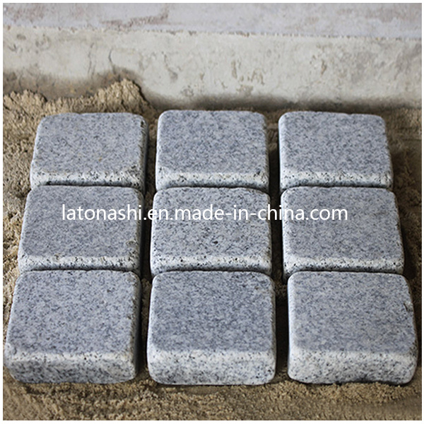 Natural G603 Granite Cobble Paving Stone for Driveway, Patio, Backyard