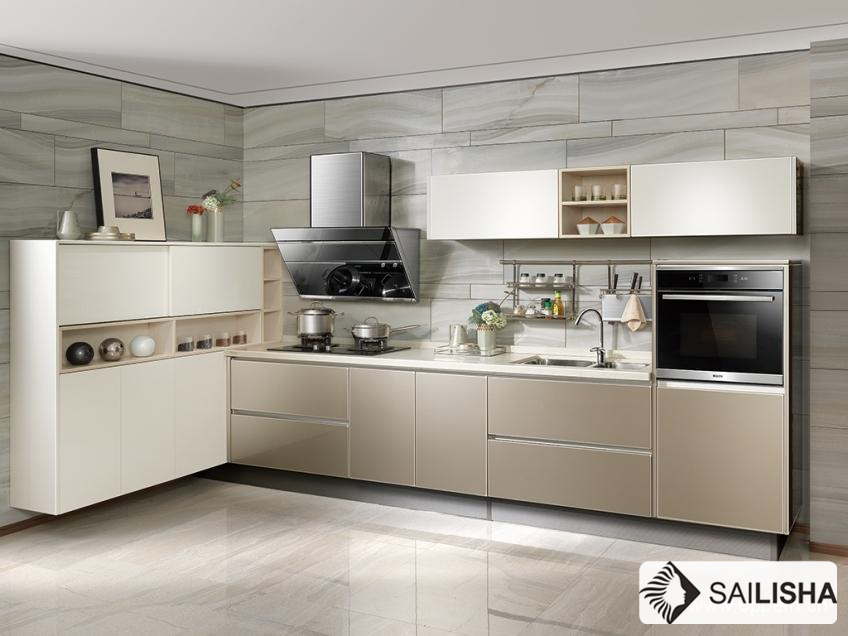Classic Modern Home Hotel Furniture Island Wood Kitchen Cabinet