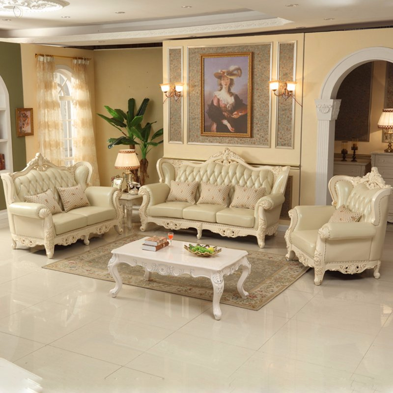 Home Leather Sofa for Living Room Furniture (528)