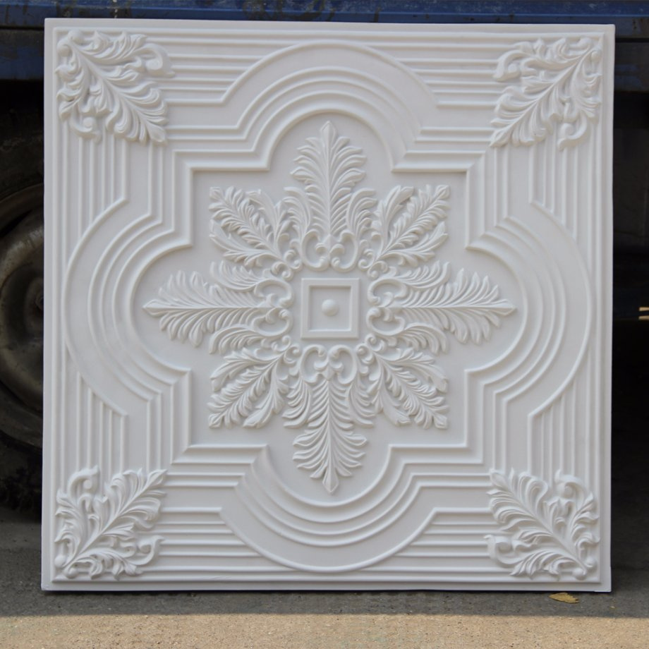 Relief Wall Panel Square Plaques PU Cornice Interior Decoration Hn-A103