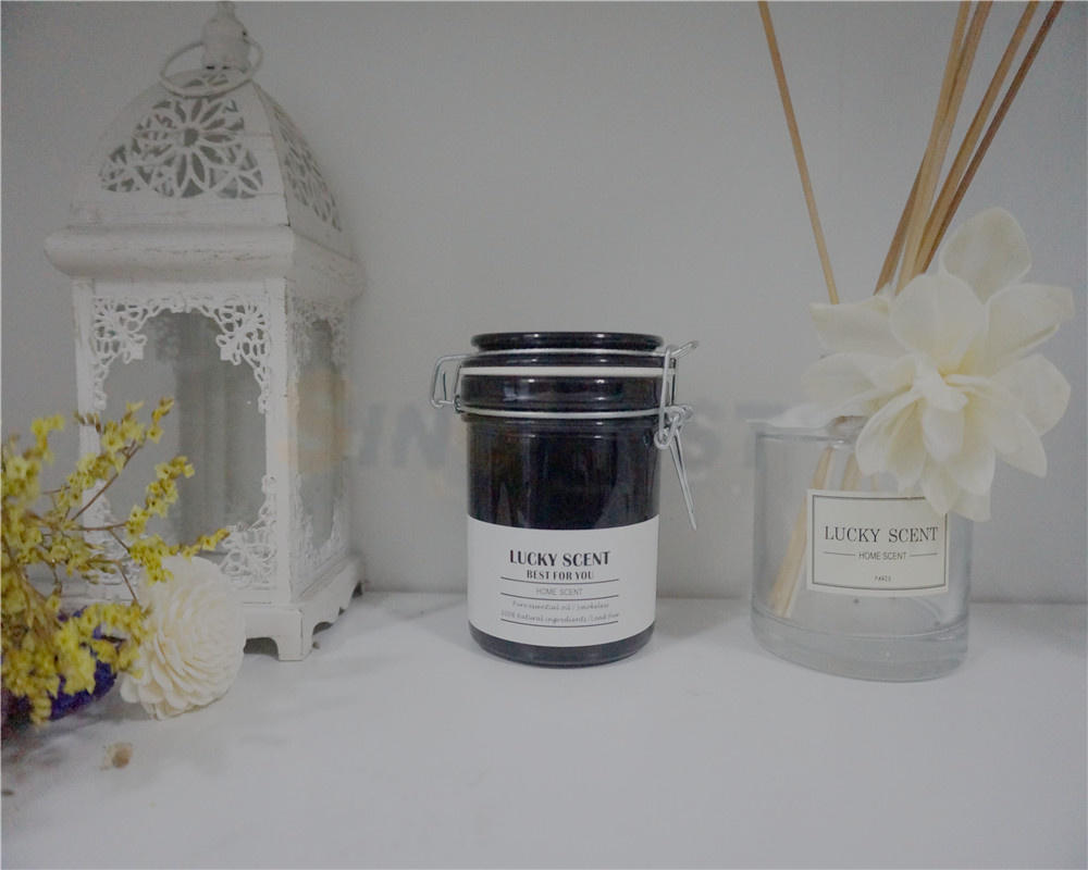 Home Decoration Natural Glass Jar Candle
