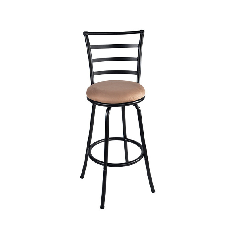 Antique Bar Chair Backrest Metal Frame Kitchen Dining Bar