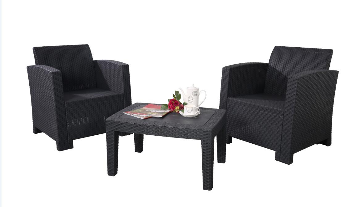 PP Plastic Rattan Sofa