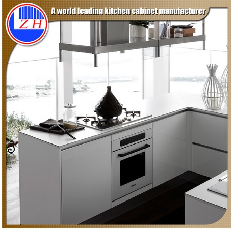 Glossy Waterproof MDF Kitchen Furniture with Basket Accessories