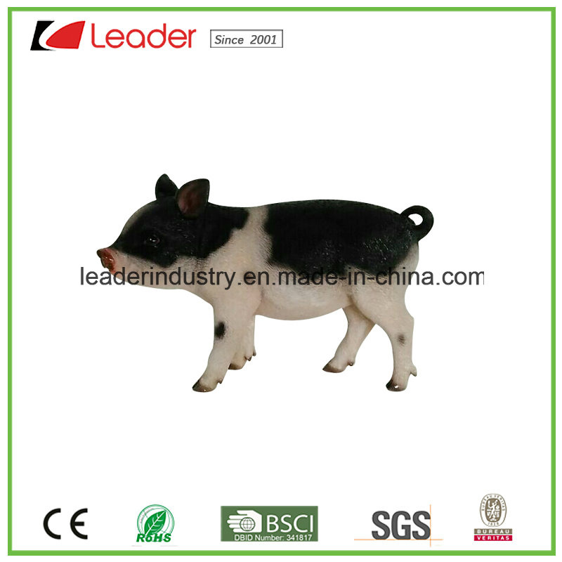 Hand Painted Polyresin Pig Statue for Home and Garden Decoration