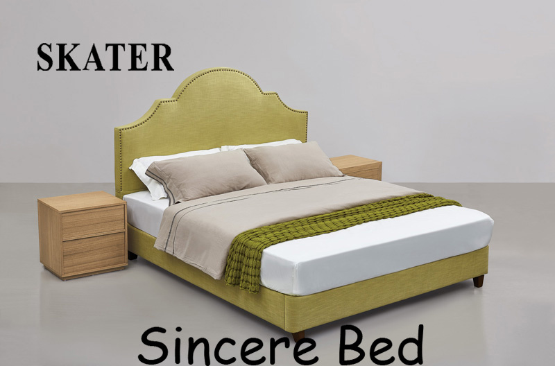 American Style Bedroom Furniture Fabric Bed