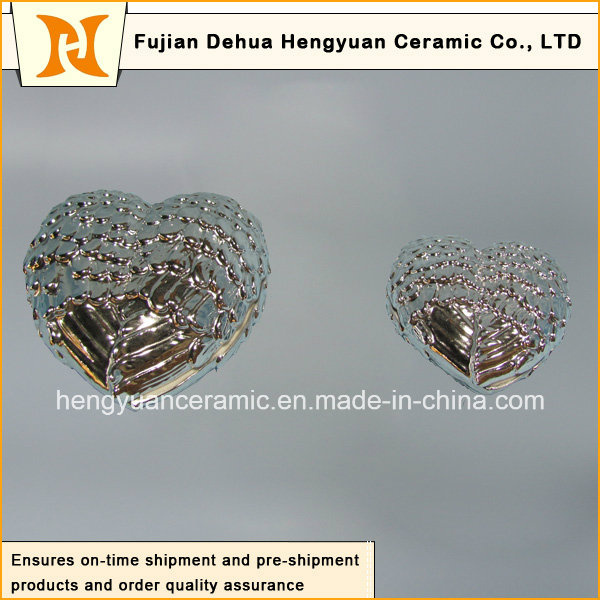 Wings Shape Electroplate Ceramic, Jewelry Box (Home Decoration)