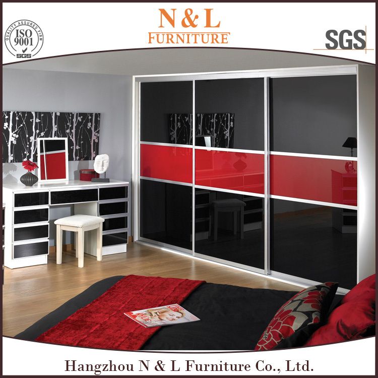 Modern Bedroom Wooden Wardrobe with Sliding Door