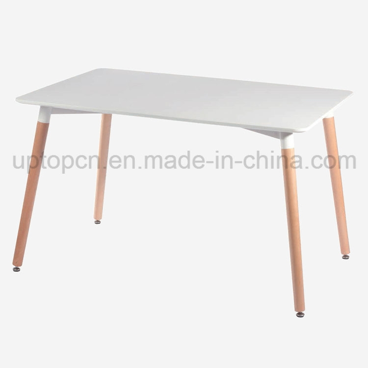 Plastic Restaurant Table with Wooden Legs (SP-GT186)