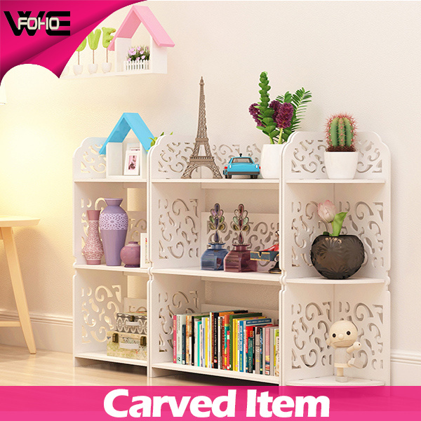 Beautiful White Dustproof Plastic-Wooden Floating Shelves for Home