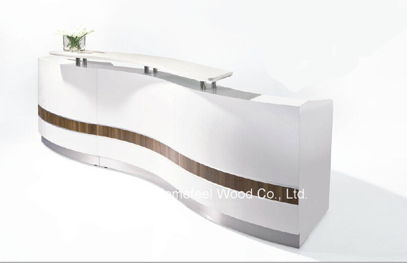 Curved Shaped Reception Table Design (HF-R026)