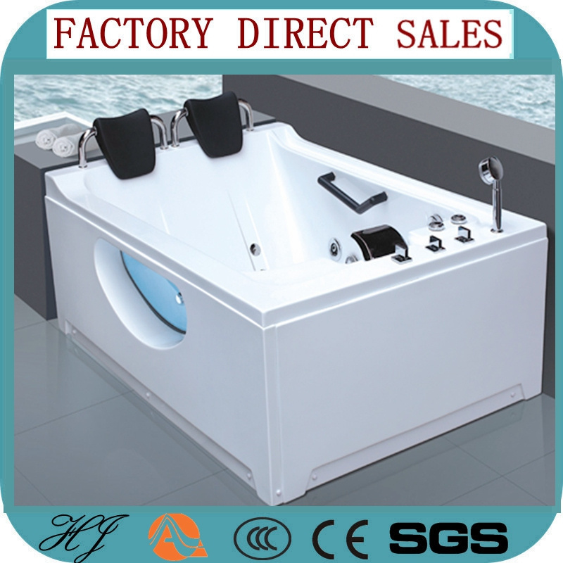Jacuzzi Bathroom Furniture Double Glass Whirlpool Hot Bathtub (5219)