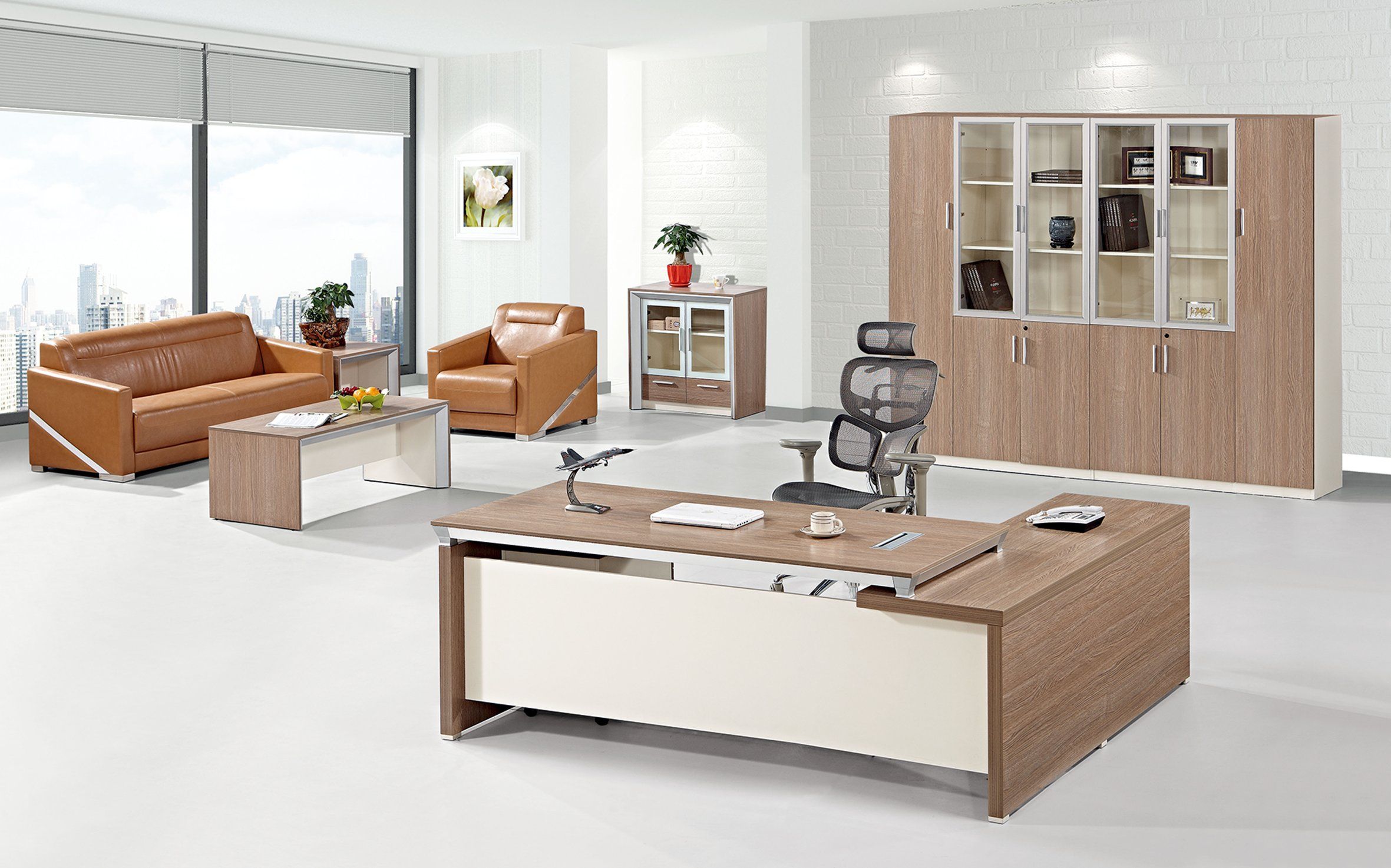 Modern Melamine Computer New Style Aluminium Alloy Staff Table