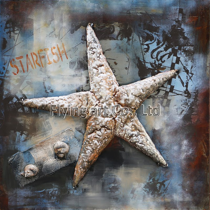 3 D Metal Wall Art Home Decoration for Starfish