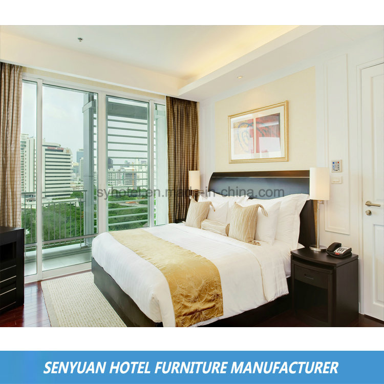 Latest Stylish Hotel Wooden Leather Bedroom Furniture (SY-BS205)