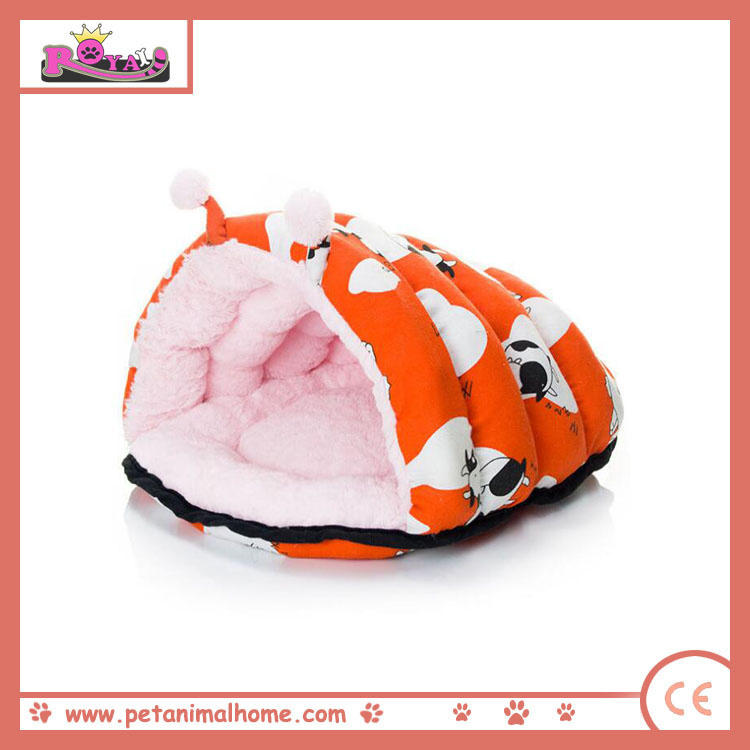 Cartoon Cute Winter Pet Bed in Orange