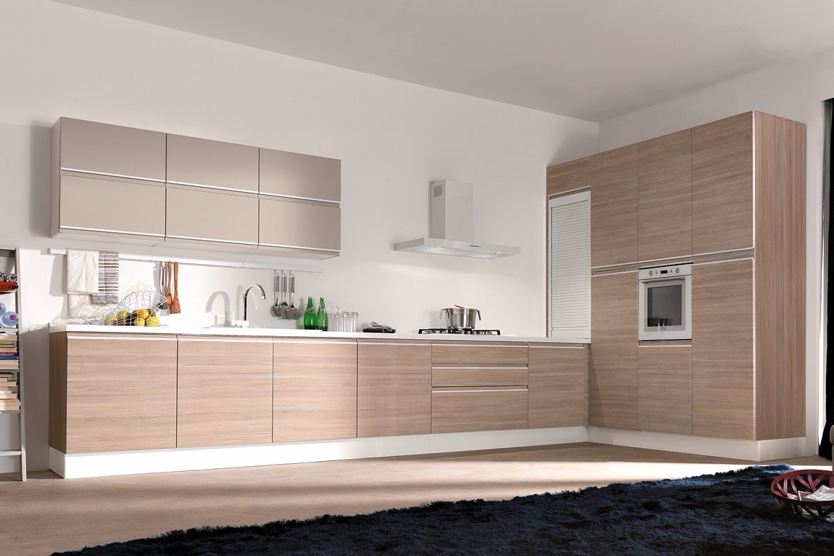 MDF Wood Modern Kitchen Cabinet Home Furniture (PR-K2017)