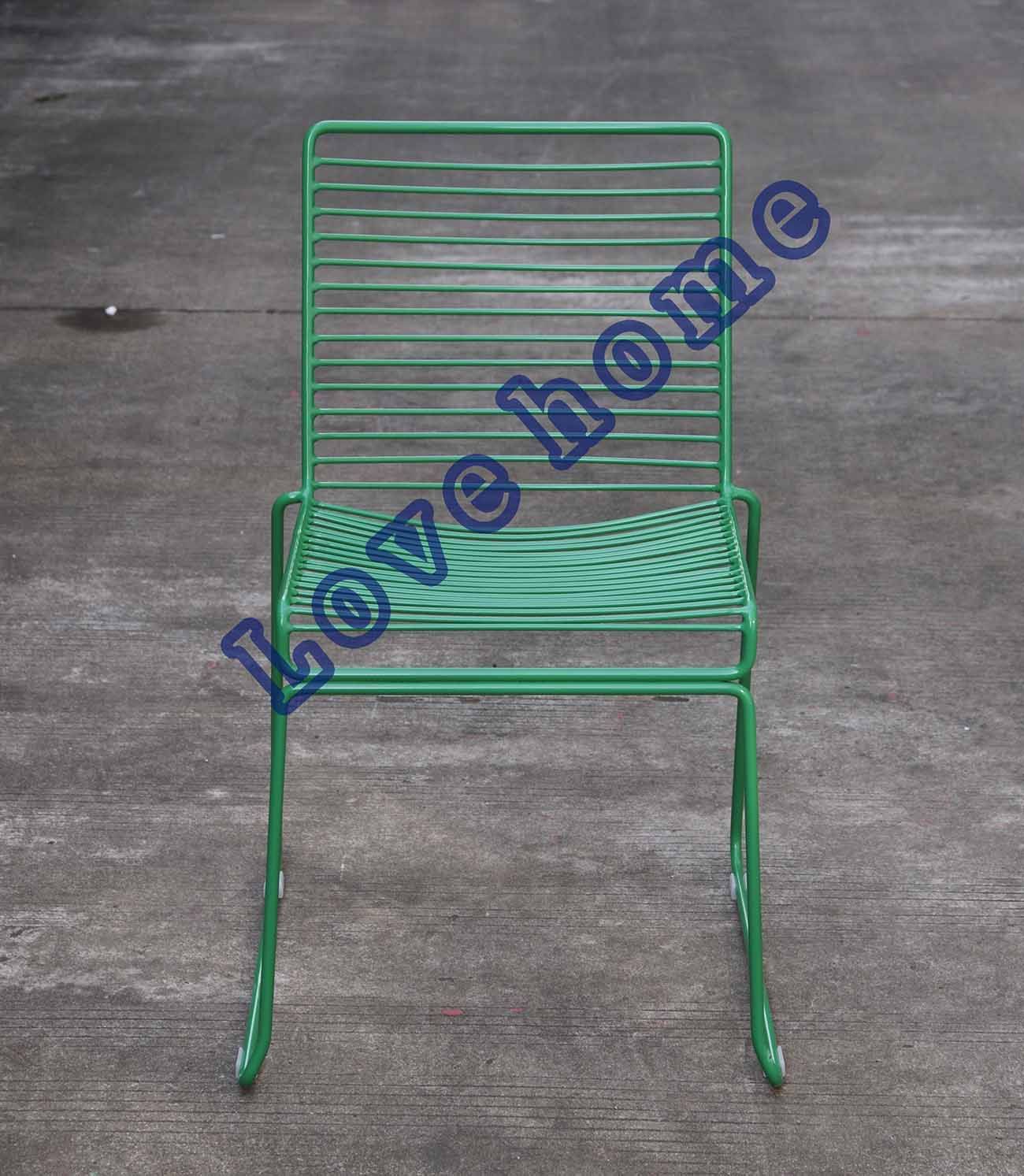 Metal Stackable Leisure Garden Side Wire Dining Restaurant Chair