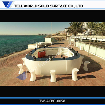 Round Top Quality Bar Counter Marble Restaurant Bar
