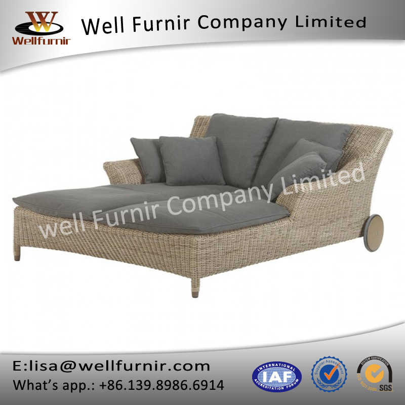 Well Furnir T-056 Garden Furniture Leisure Valentine Double Sunbed Daybed