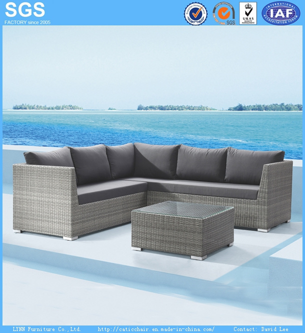 Patio Sofa Set Outdoor Waterproof Rattan Corner Sofa Garden Furniture