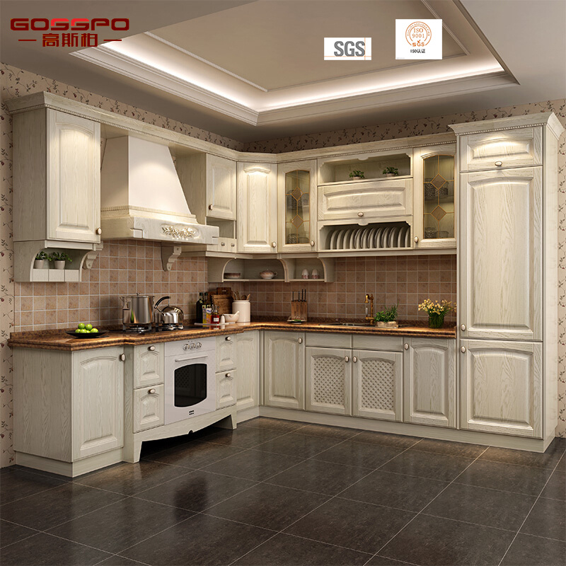 Hot Sell Classic Mahogany Wooden Kitchen Cabinet (GSP5-044)