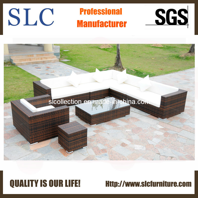 Rattan Outdoor Sofa, Rattan Wicker Sofa, Plastic Garden Sofa (SC-B6018)