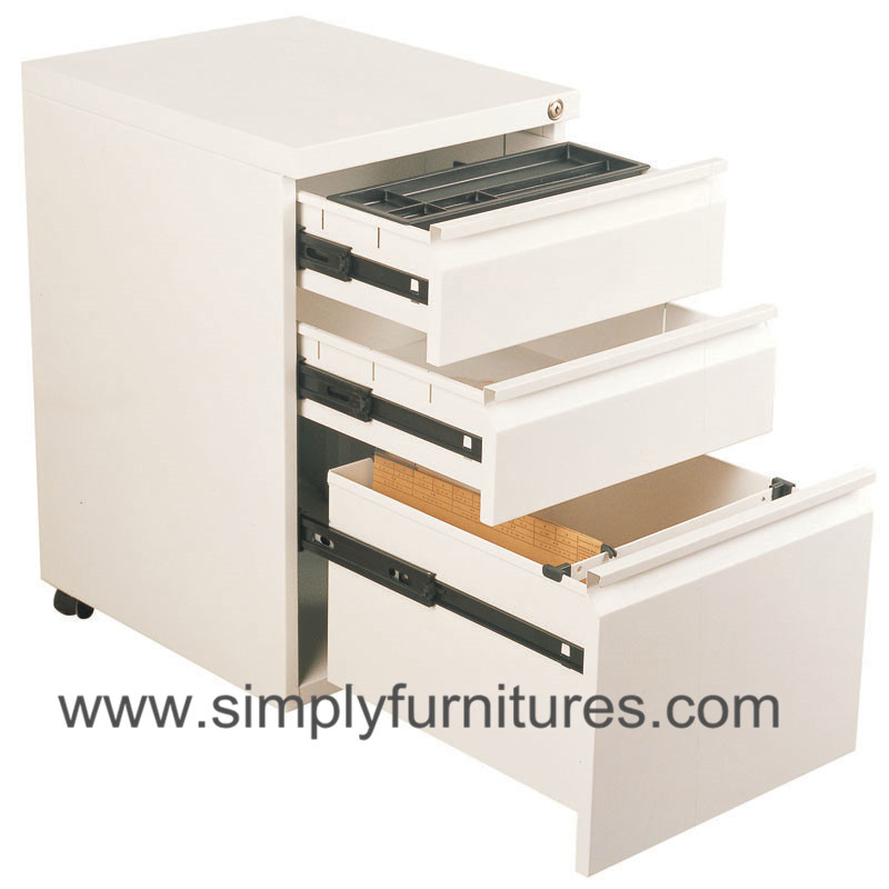 Side Pull Mobile Pedestal Filing Cabinet