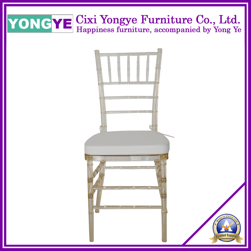 Amber Resin Chiavari Chair with Cushion