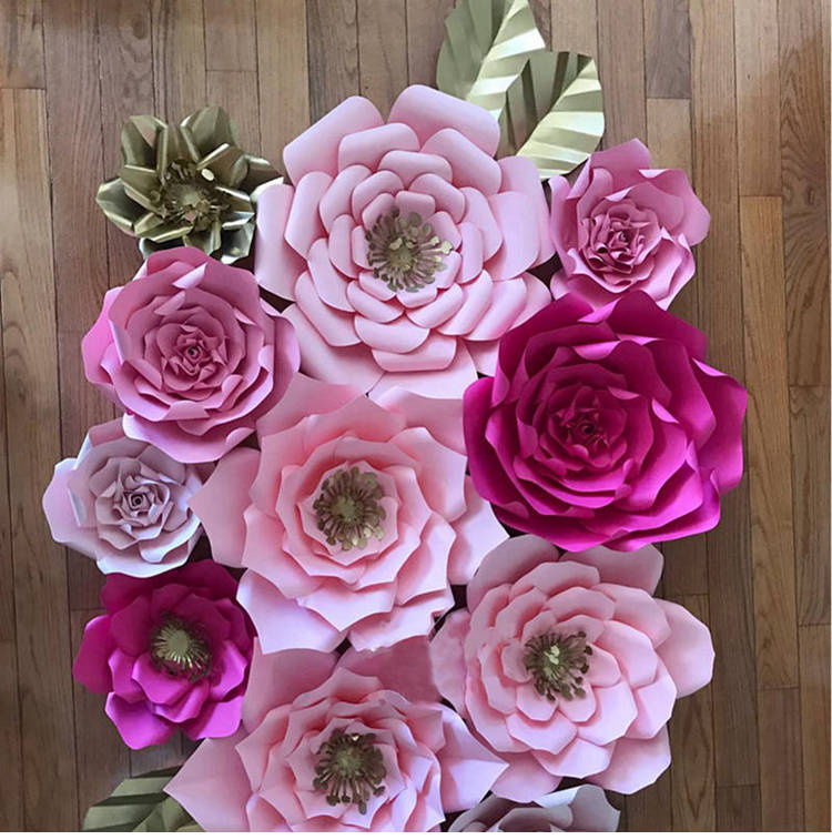 Wedding Decoration 2PCS 20cm DIY Paper Artificial Flower