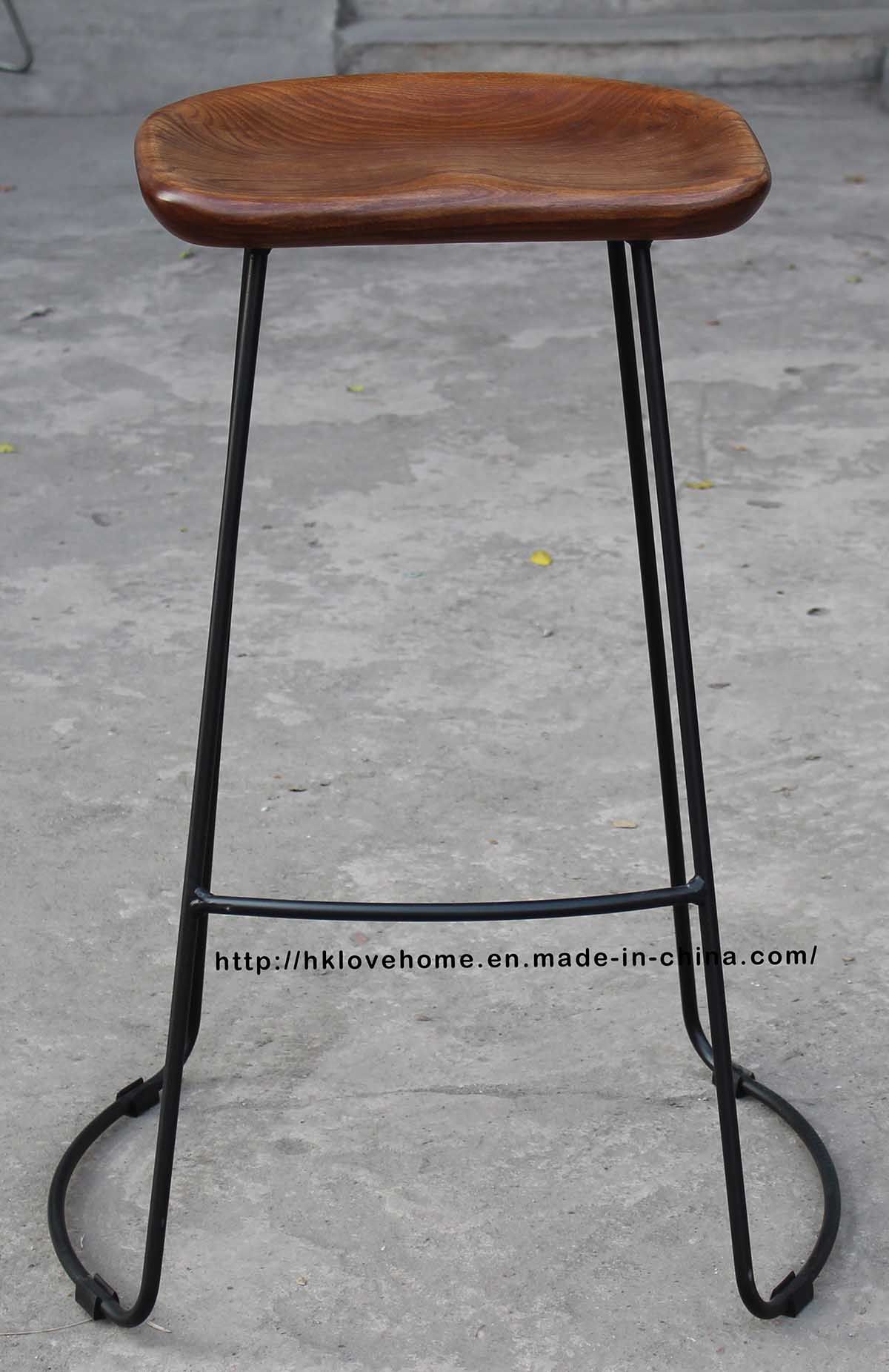Restaurant Classic Leisure Metal Dining Coffee Wooden Chairs Bar Stools