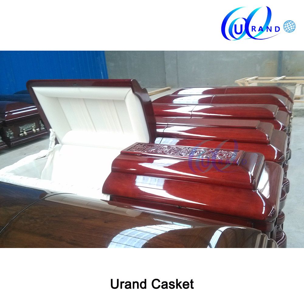 Carve Solid Mahogany Chinese Luxury High Gloss Coffin and Casket
