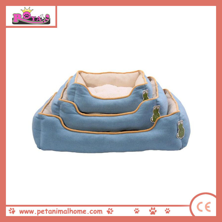 Cartoon Pattern Pet Bed in Blue