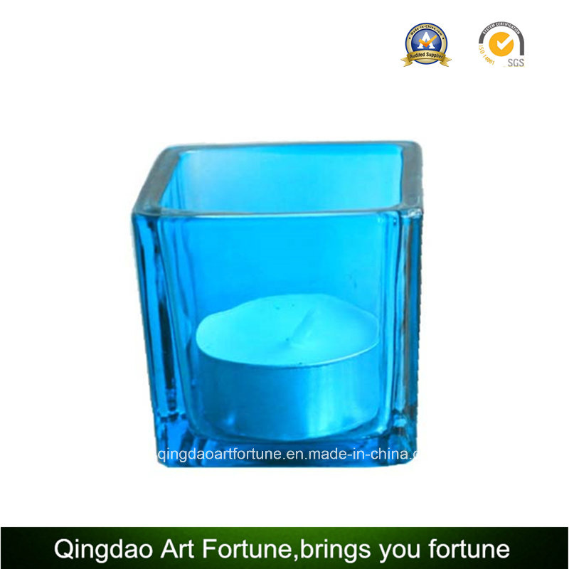 Square Glass Candle Holder for Home Decor