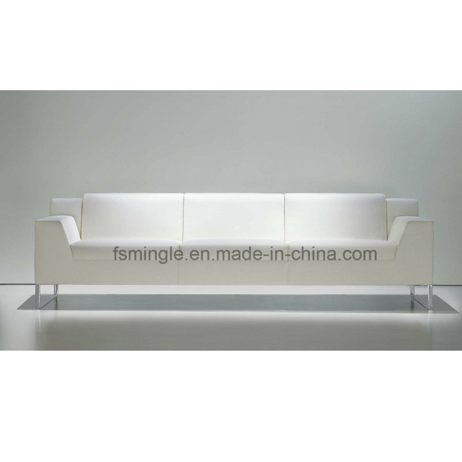 Newest Medium Back Office Sectional Leather Sofa