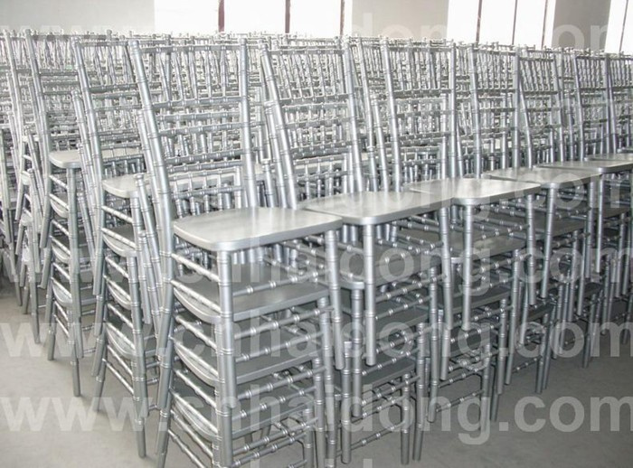 Durble and Strong Silver Wood Chiavari Ballroom Chair