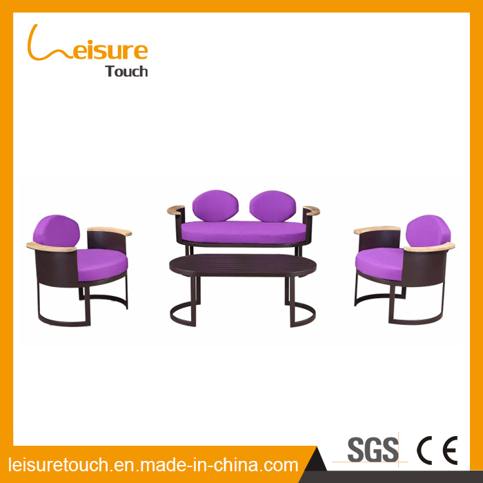 Latest Design Reception Room Cloth Art Aluminium Alloy Sofa Set Indoor Furniture