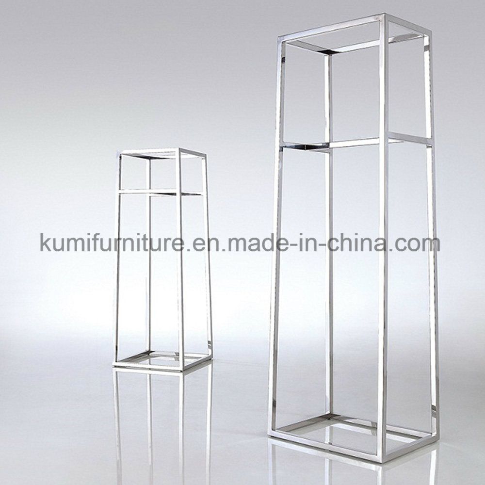 Stainless Steel Frame Side Table with Tempered Glass