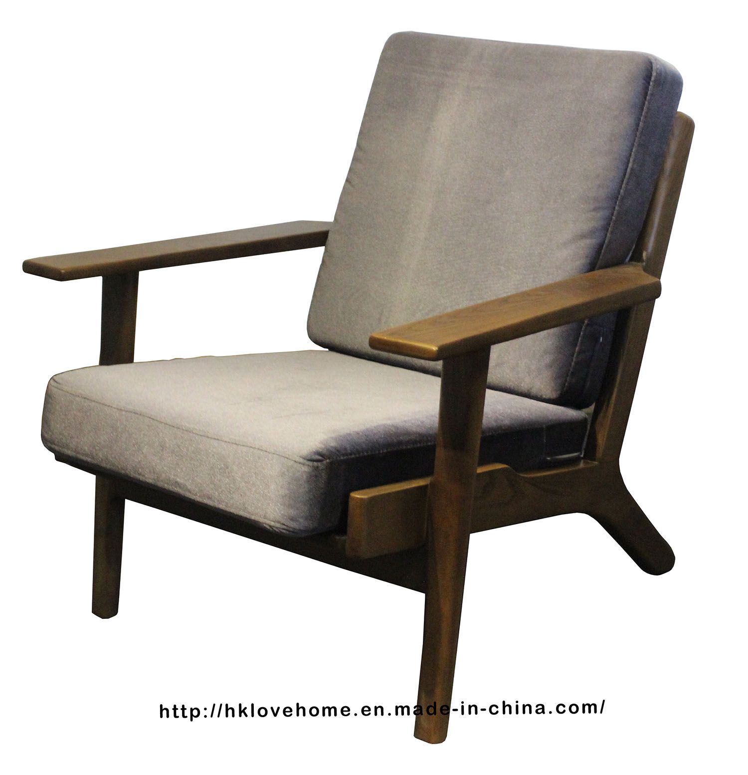 Modern Leisure Hans Wegner Plank Wooden One Seater Sofa