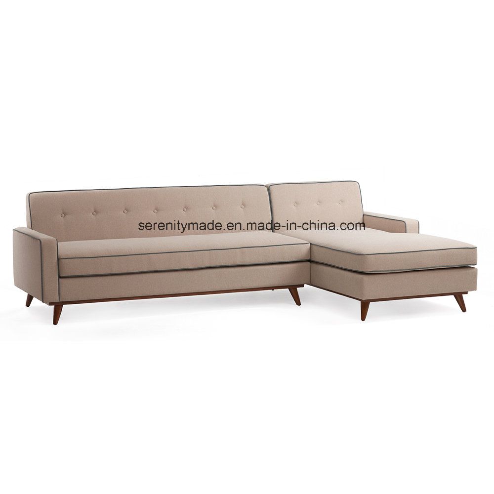 Arabic Soft Colour Living Room Sleeper Fabric Sectional Corner Sofa