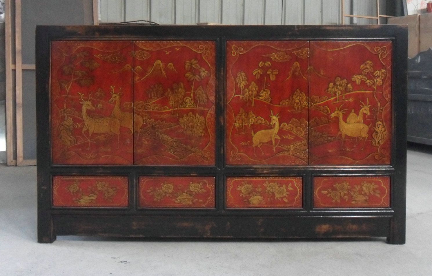 Antique Mongolia Wood Cabinet Lwc490