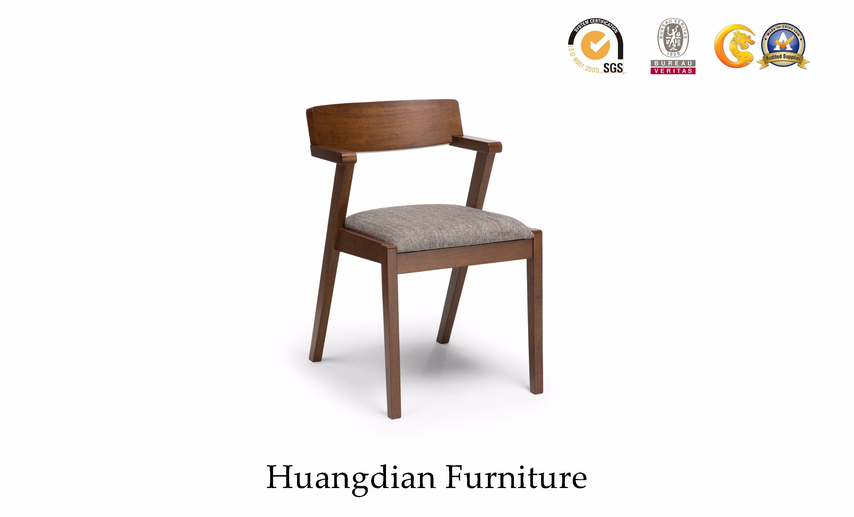 Hard Wood Furniture Restaurant Chair with Armrest (HD693)