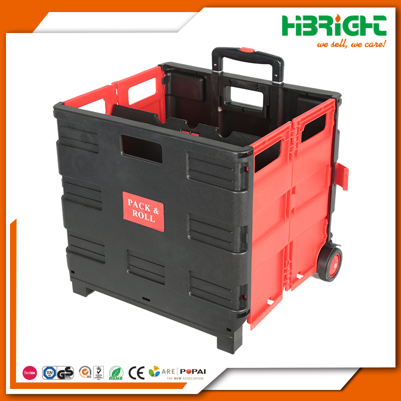 Foldable Plastic Rolling Folding Box with Lids