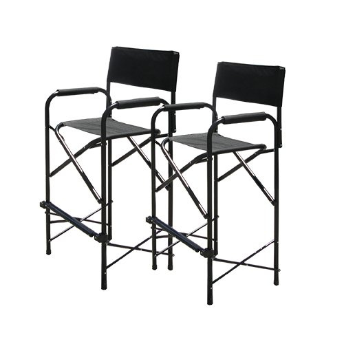 Outdoor Aluminium Tubetall Black Director Chair