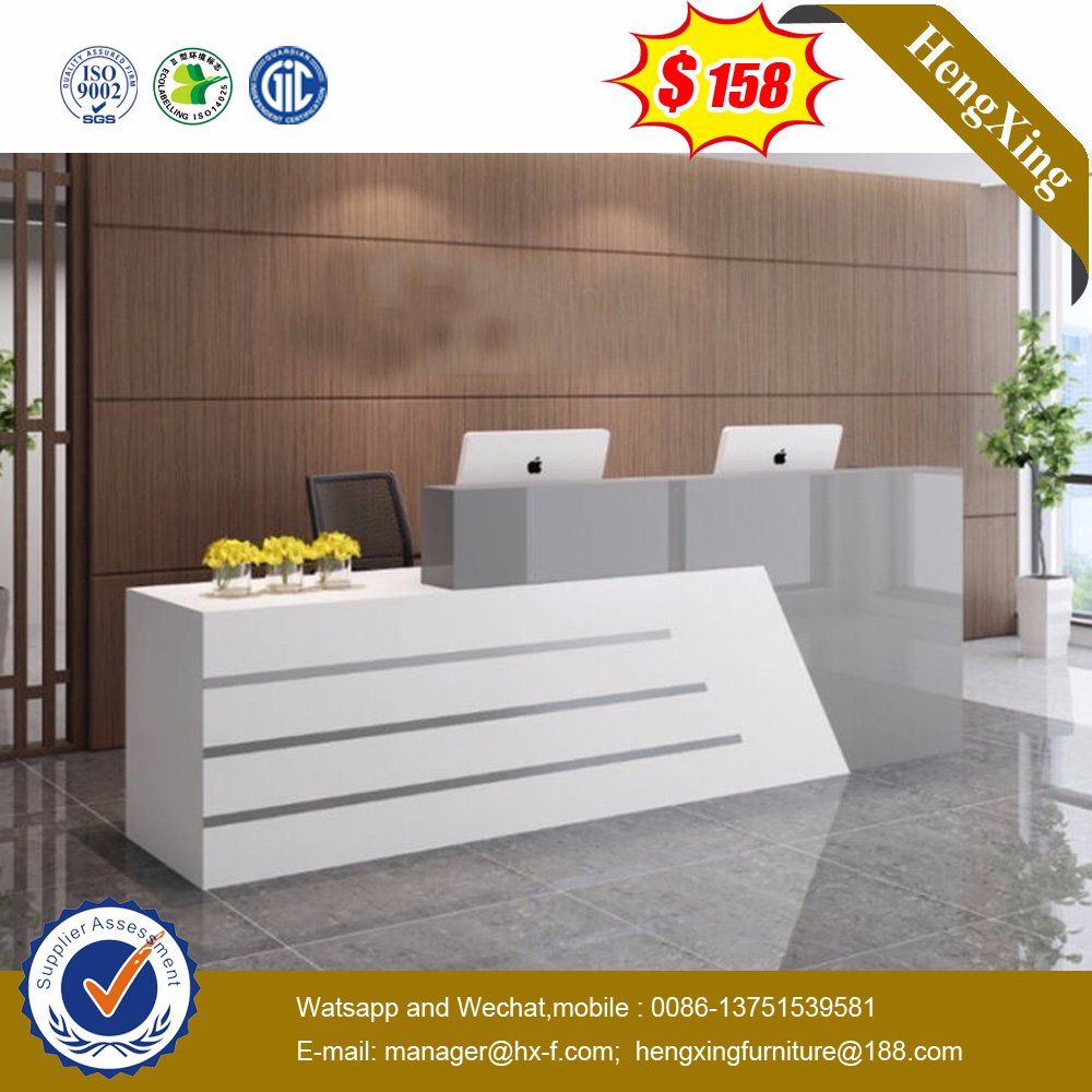Three Motors Floating Office Iron Art Reception Table (HX-8N1767)