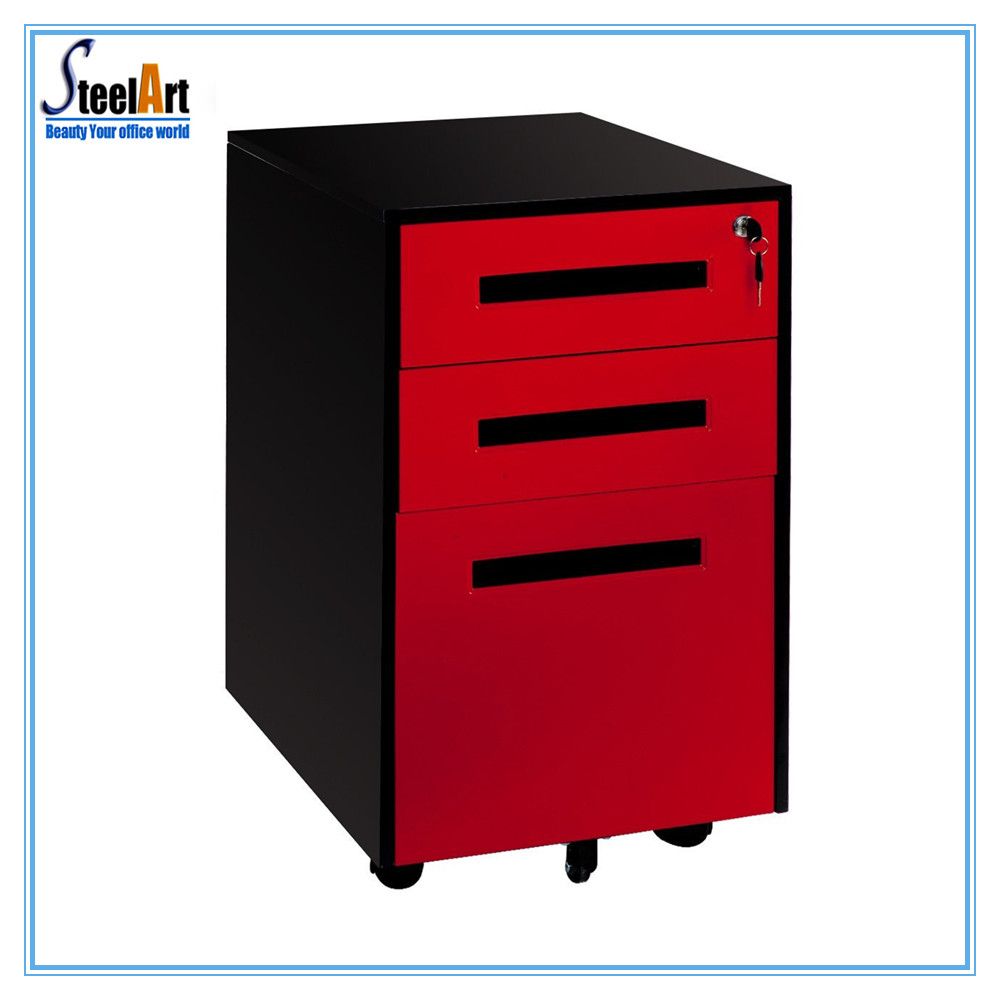 3 Drawer Mobile Colorful Metal Cabinet