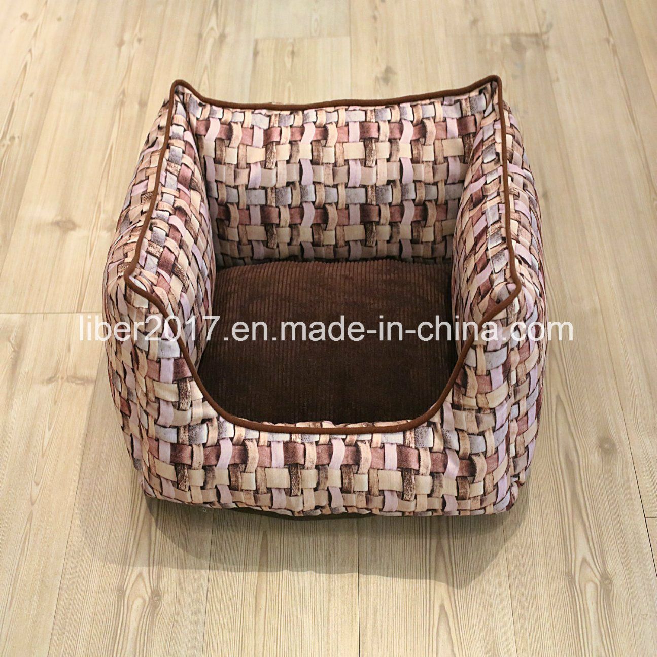 Pet Accessories Products Printed Fabric Pet Bed Sofa