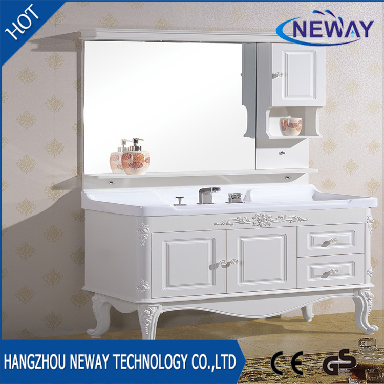 Floor Standing Wood White Bathroom Vanities
