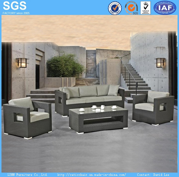 Garden Hotel Leisure Furniture Synthetic Rattan Wicker Sofa