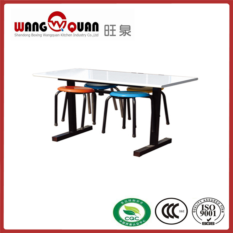 School Lunch Table with Plastic Seats